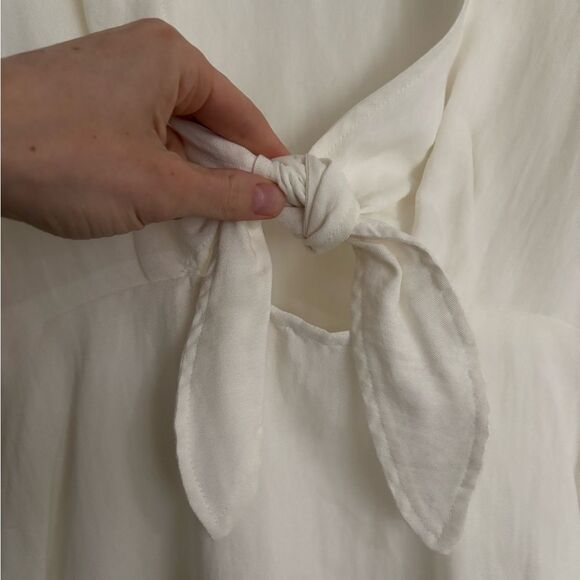Lulus White Tie-Front Dress - Picture 2 of 4